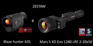 Zestaw Mars 5 XD Evo 1280 LRF 2-20x50mm + BlazeHunter 635 Promocja 2w1