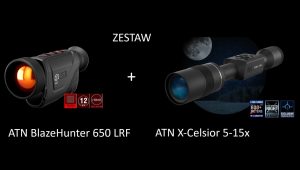 Zestaw ATN BlazeHunter 650 LRF + ATN X-Celsior 5-15x Promocja 2w1